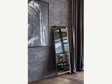 Specchio King con cornice in acciaio laccato di Bontempi
