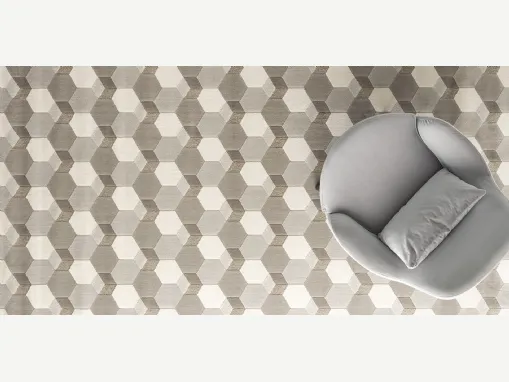 Tappeto con geometrie Cementino di Calligaris