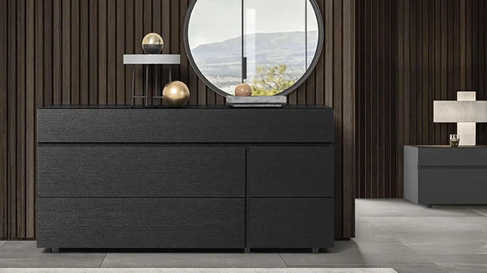 Specchio Disco con cornice in metallo di Alf Da Frè