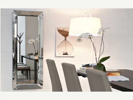 Specchio moderno da parete con cornice a specchio Pleasure di Calligaris