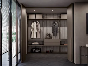 Cabina Armadio Loft in laccato Fango opaco di Olivieri