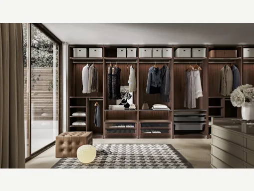 Cabina Armadio Wall Domino 58 in rovere e laccato di Veneran