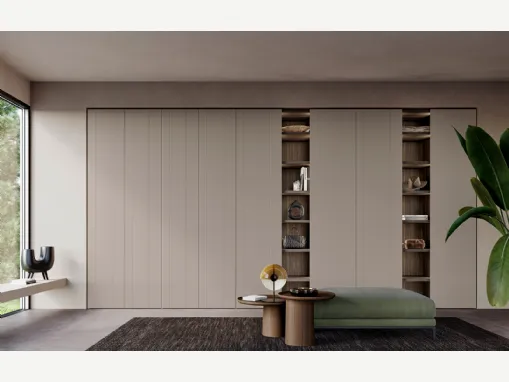 Armadio con ante battenti Decor Line laccato Canapa di Olivieri