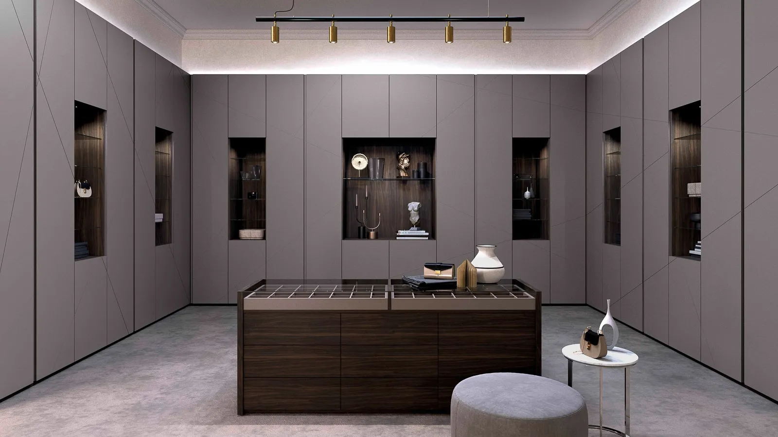 Armadio Decor Shanghai in laccato Grafite di Olivieri