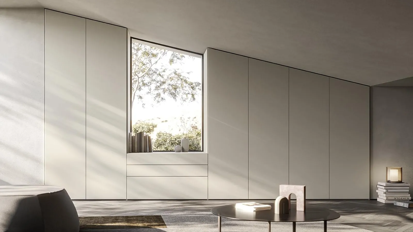 Armadio Even con ante battenti per mansarde di Alf Da Frè