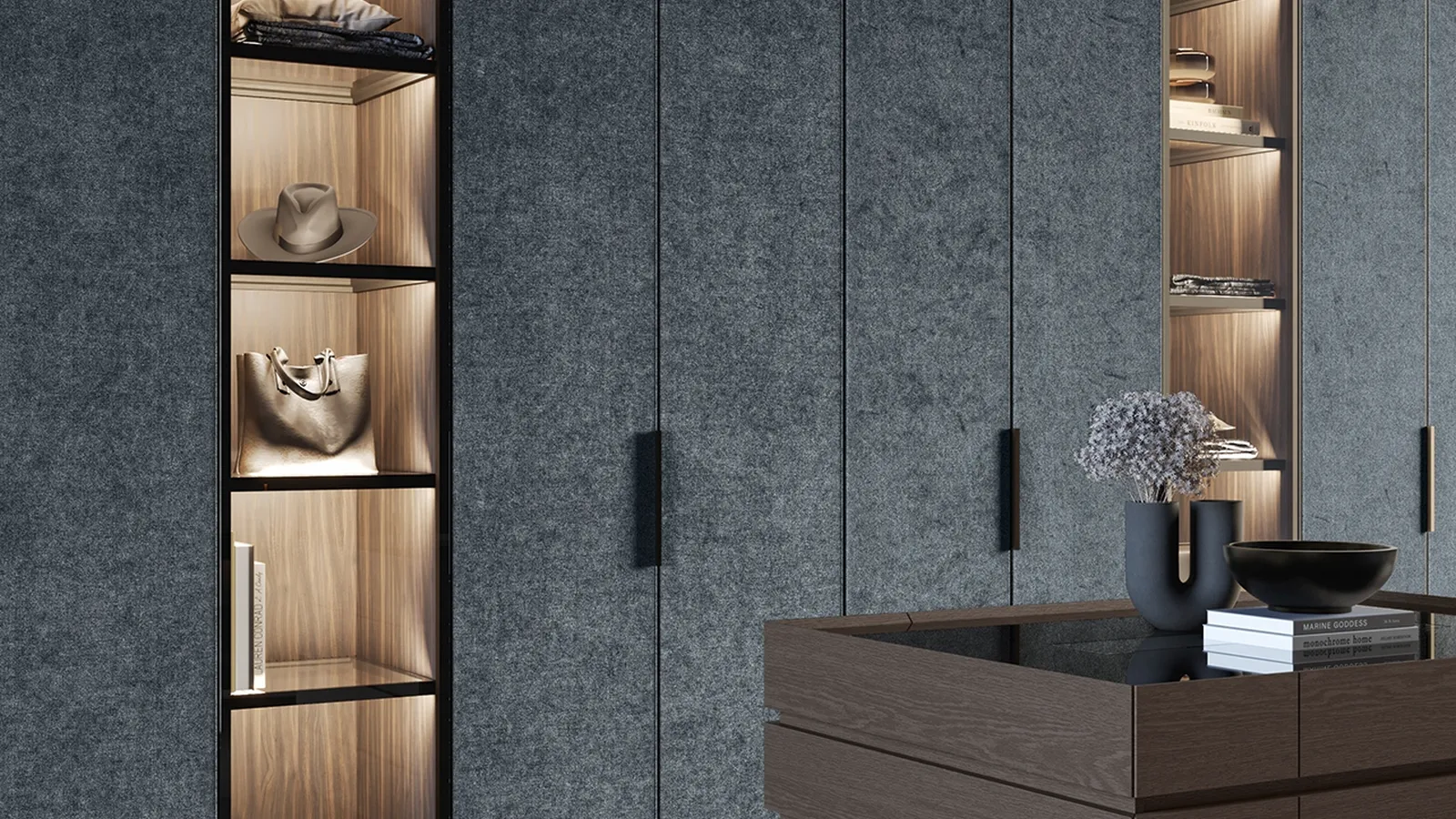 Armadio con ante battenti Fab Denim di Olivieri