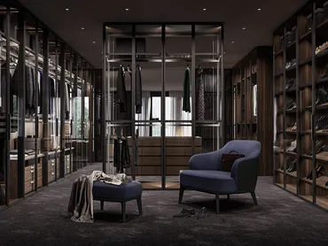 Cabina Armadio Glass in Vetro e Legno di Olivieri