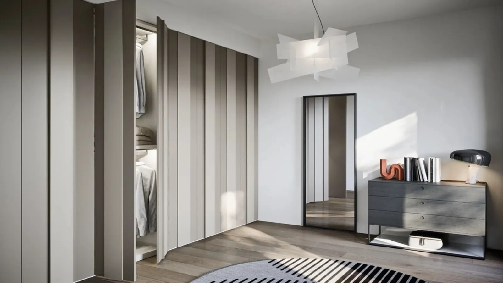 Armadio con ante battenti Plissè di Novamobili