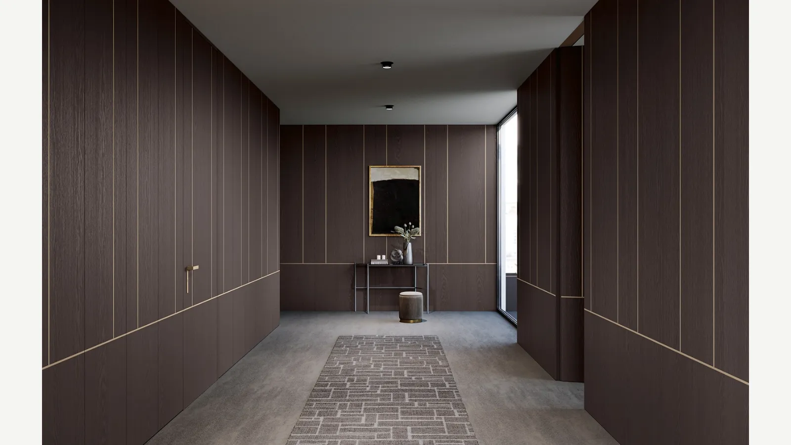 Armadio battente Style in Rovere Fumo di Olivieri