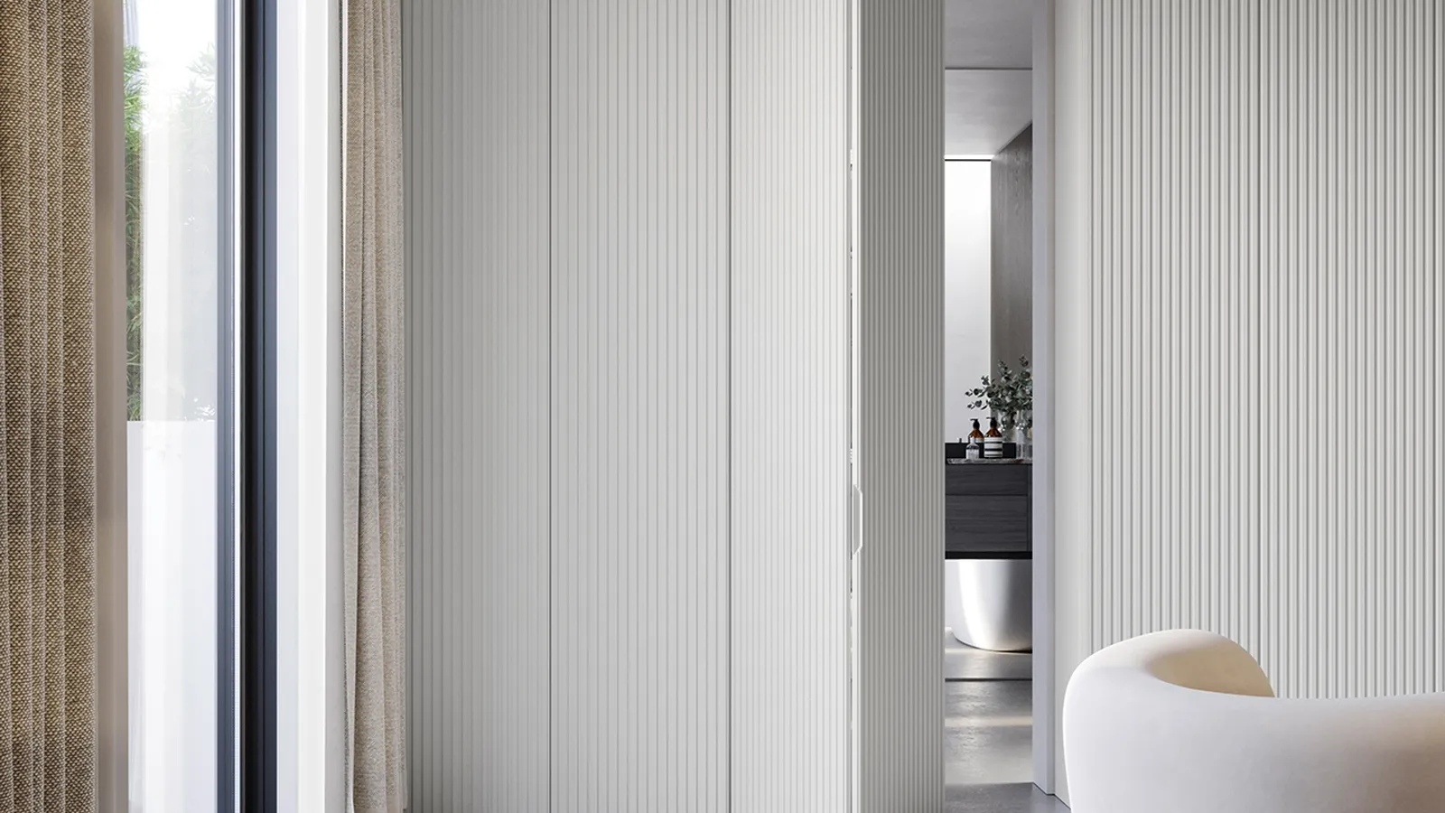 Armadio con porte a soffietto Style Quarzo di Olivieri