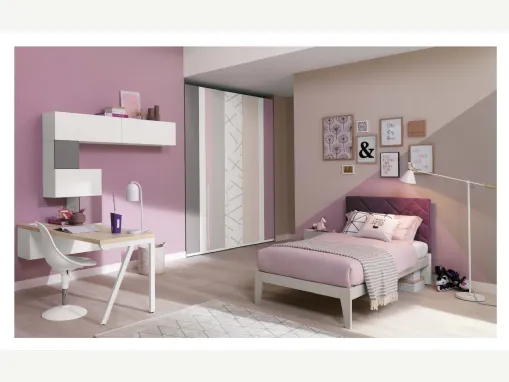 Cameretta in melaminico Alpha Letti singoli Composizione H020 di Doimo Cityline