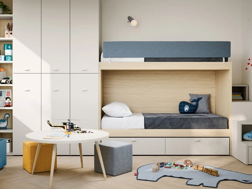 Cameretta con letti a castello Nuk di Nidi