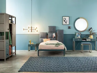 Cameretta per ragazzi di design con scrivania Urban Time Indio di Callesella