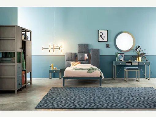 Cameretta per ragazzi di design con scrivania Urban Time Indio di Callesella