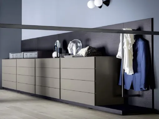 Cassettiera ad angolo in laccato opaco Easy System di Novamobili