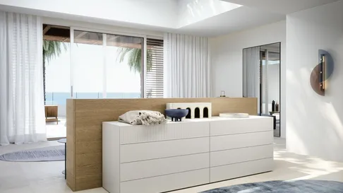 Cassettiera in laccato opaco Easy System di Novamobili