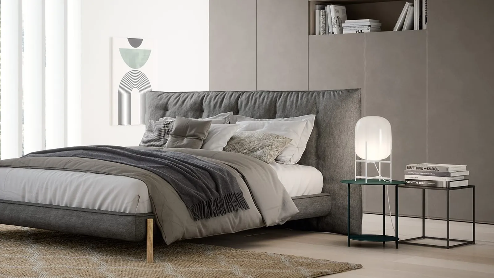 Comodino Team in laccato e metallo di Novamobili