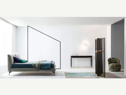 Letto in tessuto con testiera Ada di Twils
