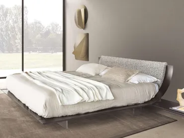 Letto Aqua Imbottito in essenza Rovere dark di Presotto