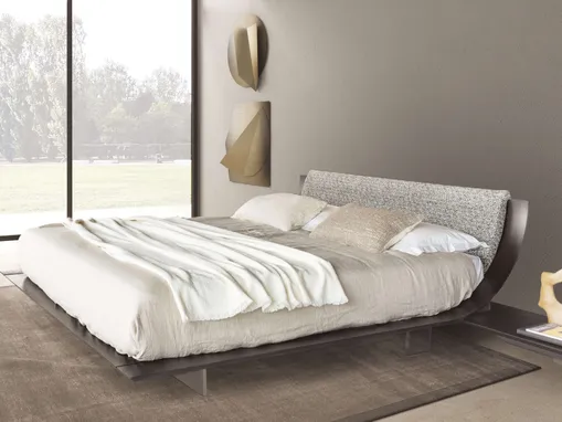 Letto Aqua Imbottito in essenza Rovere dark di Presotto