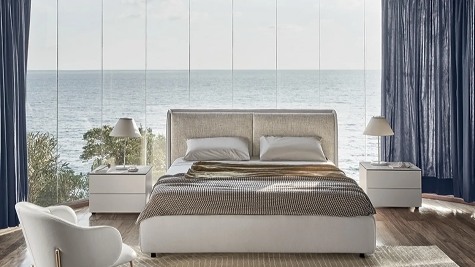 Letto con testiera Dolly di Calligaris
