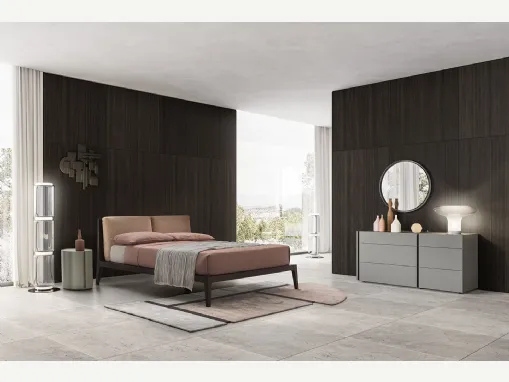 Letto in legno anche con cuscini imbottiti Dorian 2 di Alf Da Frè