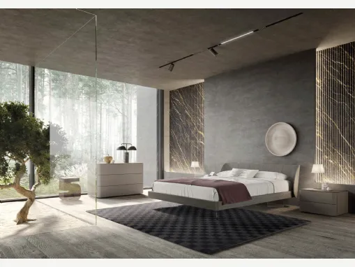 Letto matrimoniale con testiera Elite Legno di Voltan
