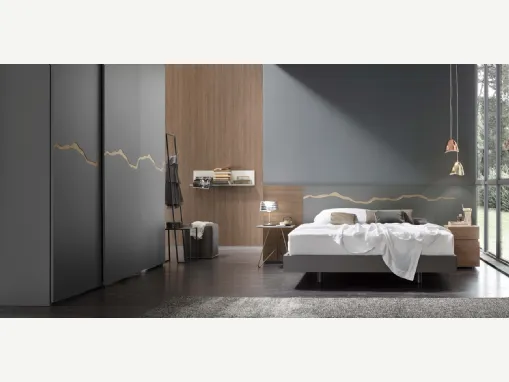 Letto matrimoniale con testiera Flash di Maronese Acf