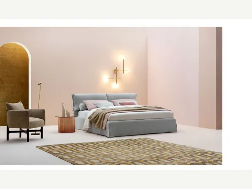 Letto in tessuto con testiera Giselle di Twils
