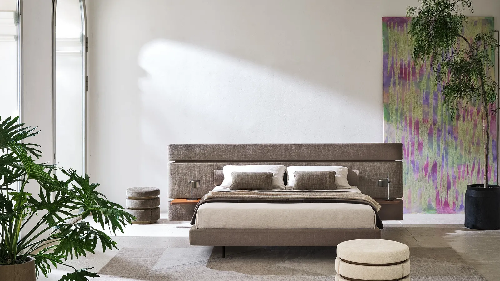 Letto matrimoniale Infinito con box contenitore di Twils