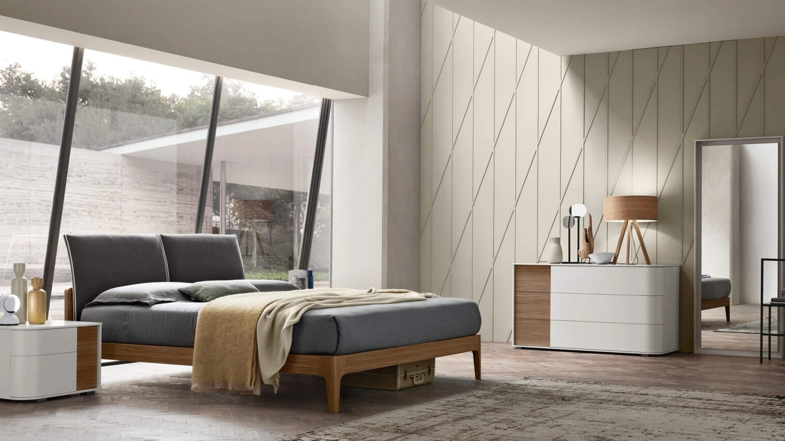 Letto imbottito Lena di Maronese