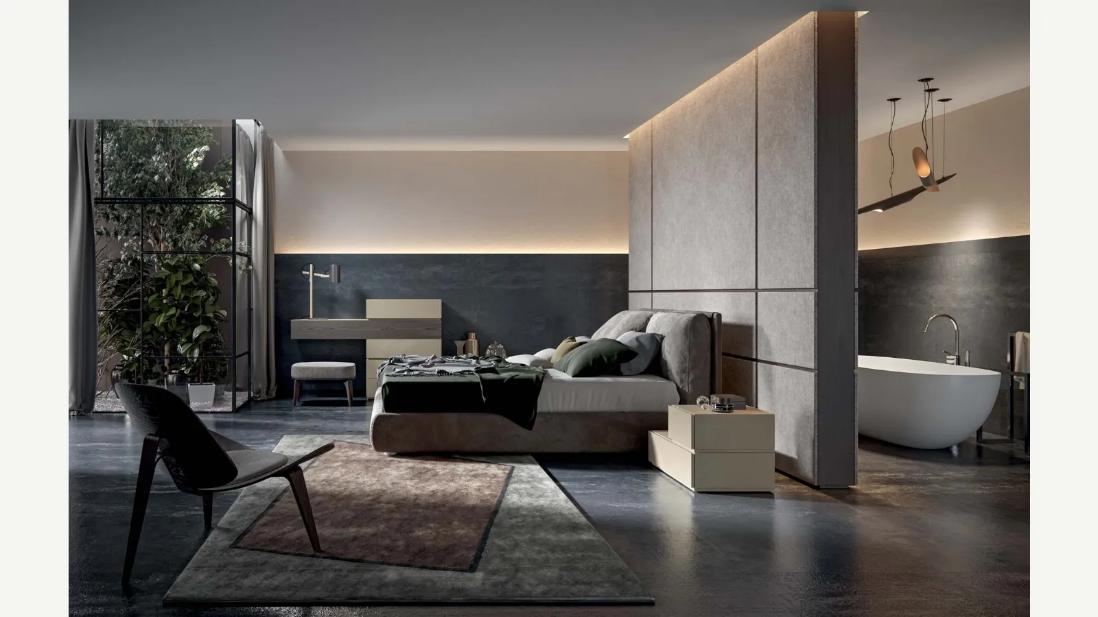 Letto in econabuk Levante con box contenitore di Veneran