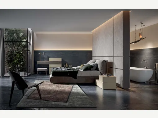 Letto in econabuk Levante con box contenitore di Veneran
