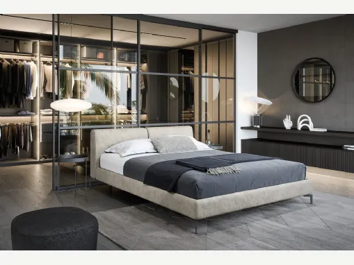 Letto in tessuto imbottito Margot di Novamobili