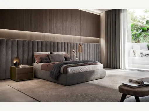 Letto matrimoniale Dress Code in velluto di Olivieri
