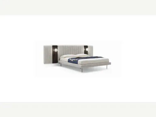 Letto in tessuto con testiera imbottita modulabile Otello di Ditre Italia