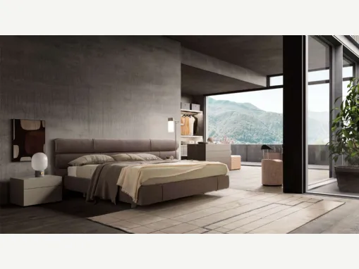 Letto in tessuto Niobe di Presotto