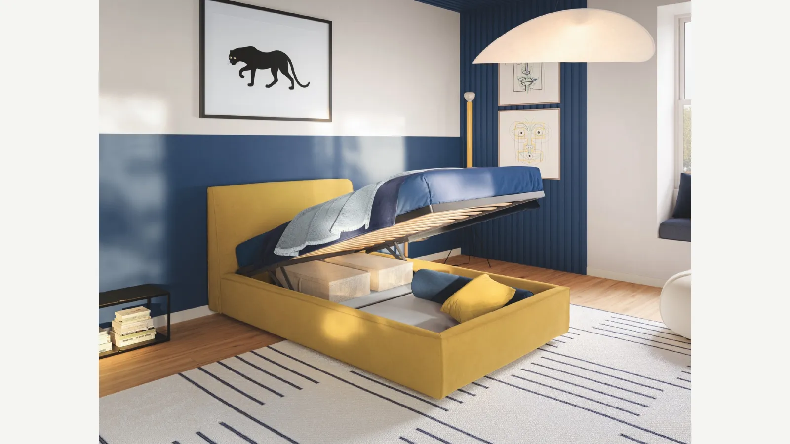 Letto singolo con box contenitore Ada di Twils
