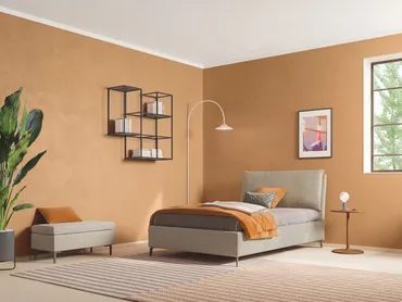 Letto Singolo in tessuto Blanca di Twils