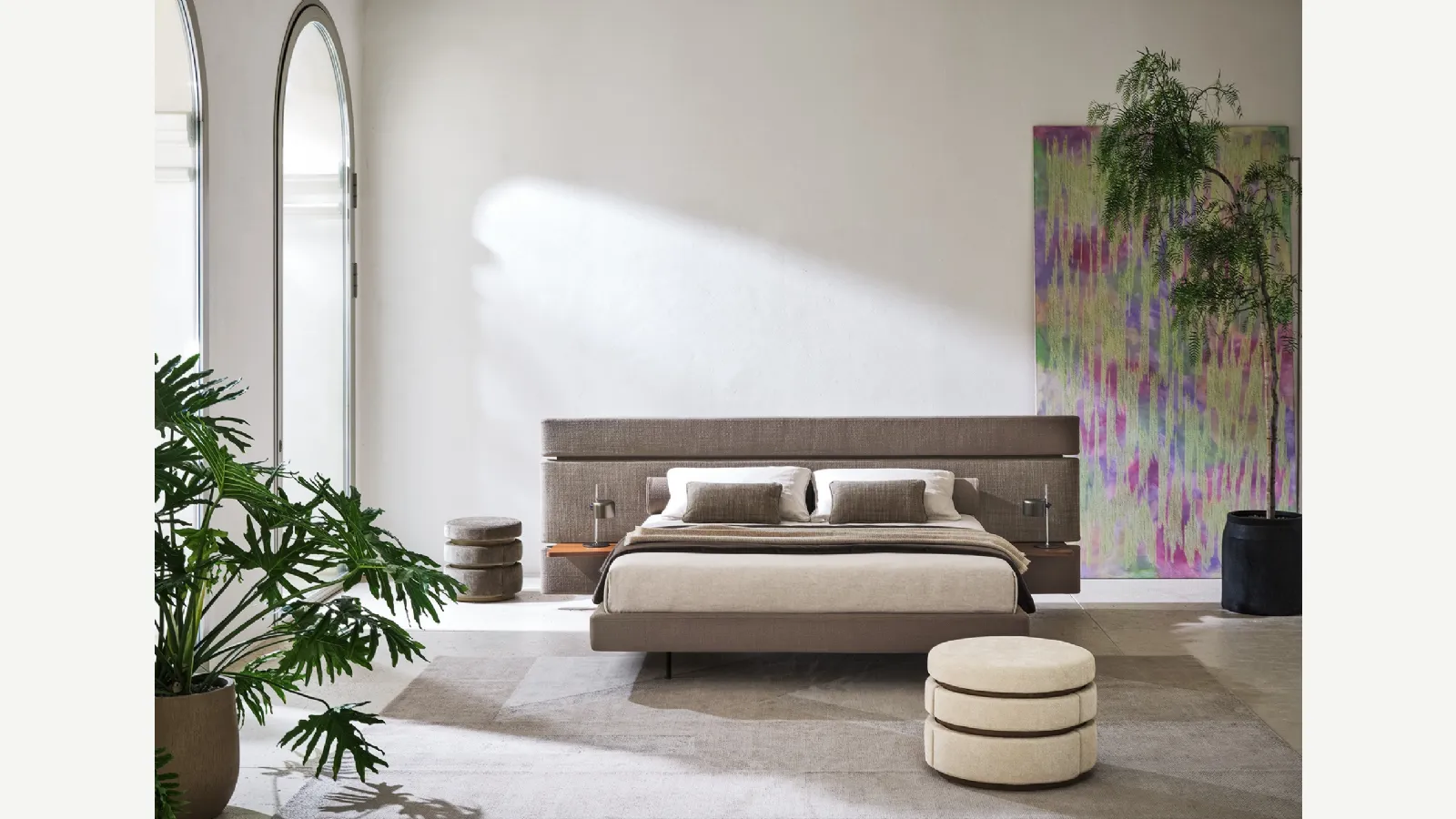 Letto in tessuto imbottito Infinito di Twils
