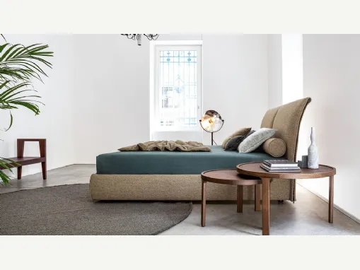 Letto in tessuto con testiera Sail di Twils