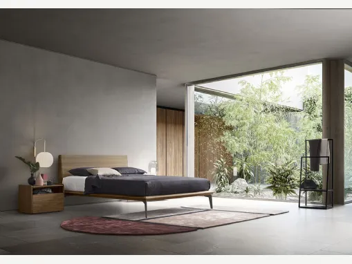 Letto di design in legno Xilo di Alf DaFrè