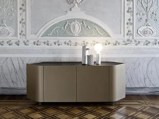 Madia Gioberg in laccato micalizzato Nickel di Alf Da Frè