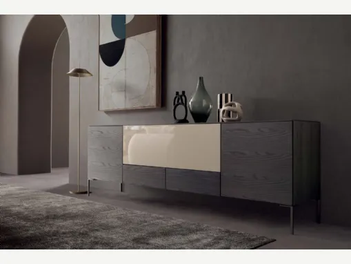 Madia I-Modul Art in legno e laccato lucido di Presotto