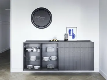 Mobile sospeso Box 18 in laccato Grigio di Novamobili