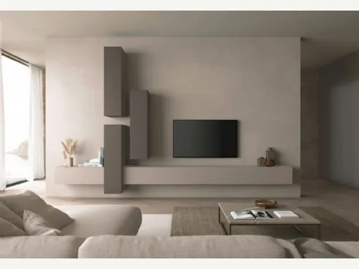 Parete Attrezzata sospesa Cube 6 005 di Olivieri