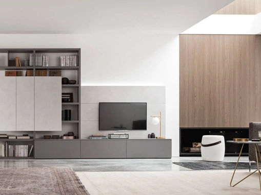 Parete Attrezzata Seta Sistema Spalla Comp SA2203 di Maronese