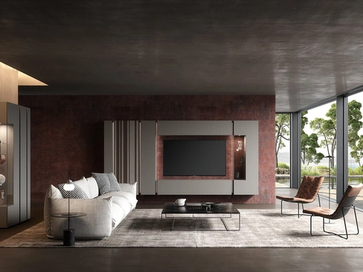 Parete Attrezzata Soggiorno Bassorilievo 41 di Voltan