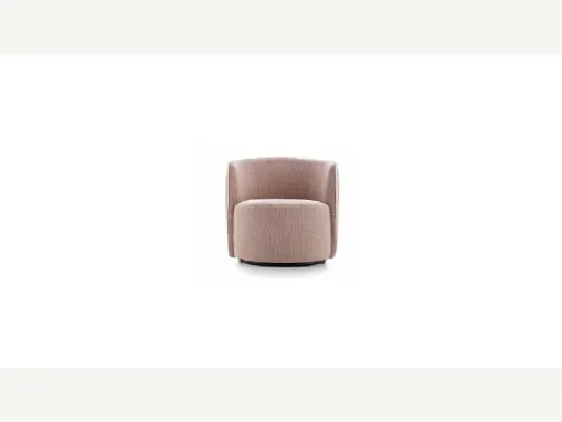 Poltroncina in tessuto dalle forme morbide e rotonde Chloè Luxury di Ditre Italia