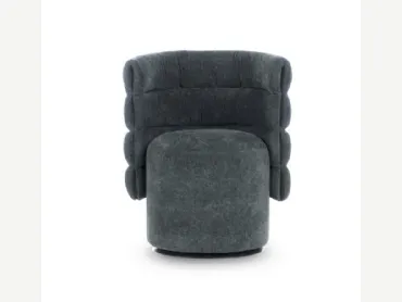 Poltroncina di design in tessuto imbottito Lady G di Calia